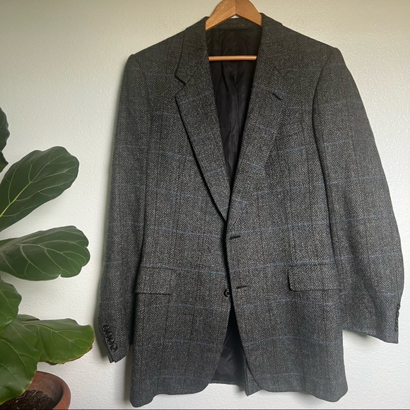 Hickey Freeman Other - 🌻SOLD Hickey Freeman Herringbone Gray Tweed Blazer Sport Coat Jacket Unisex